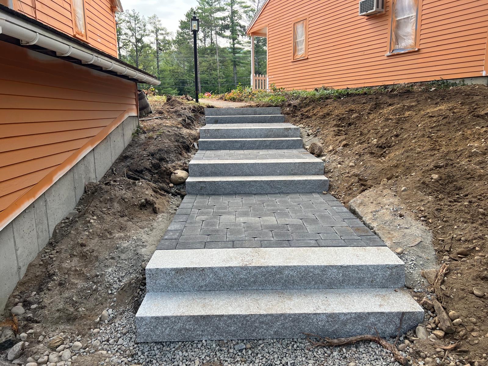 Granite Steps & Paver Landings