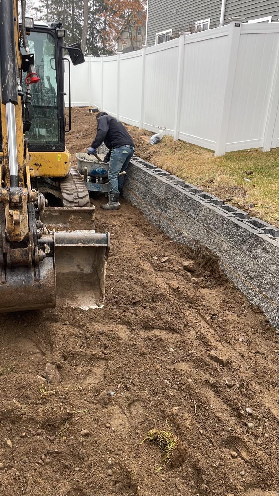 Granite Retaining Wall Build